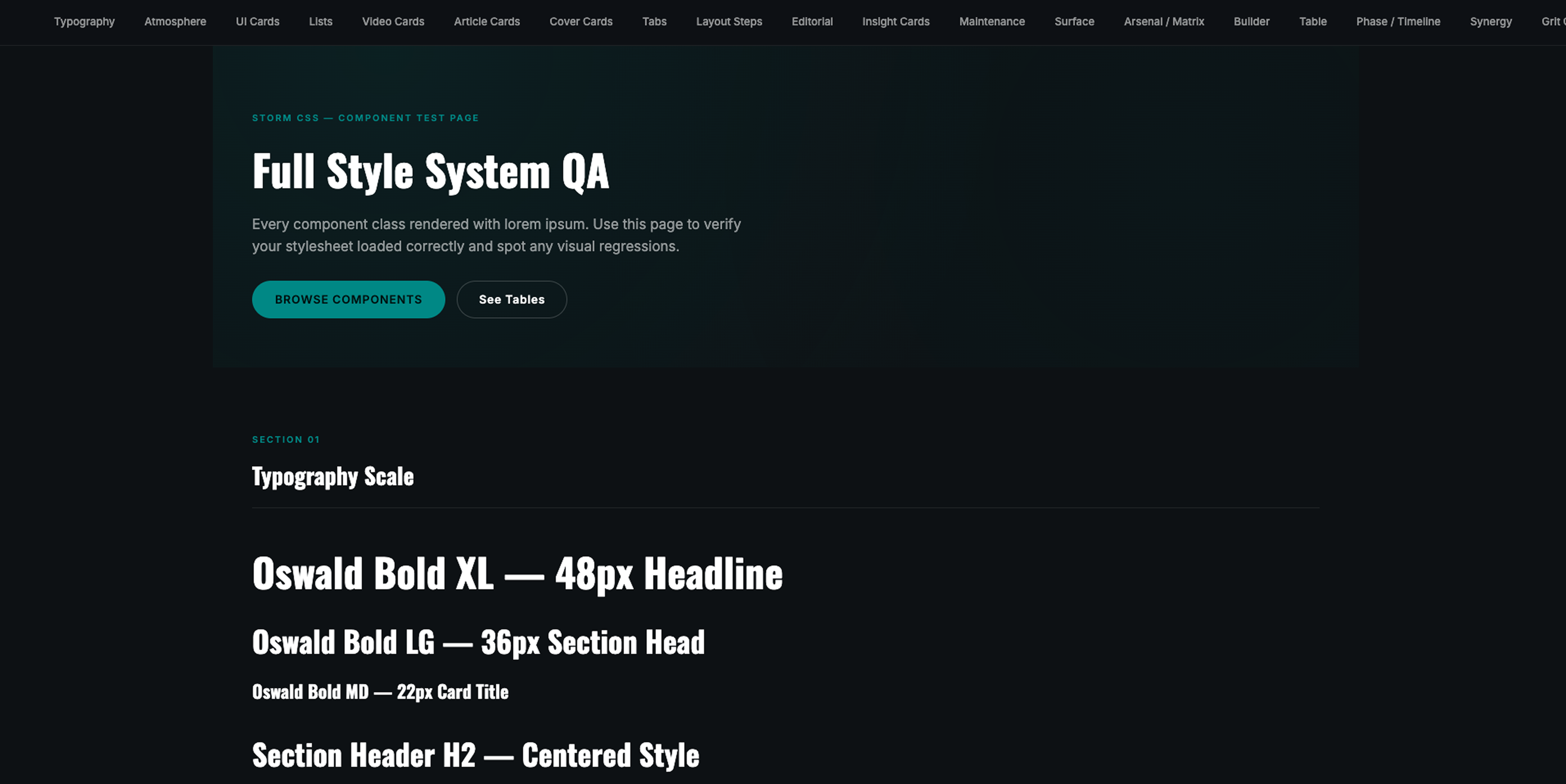 Design system screenshot